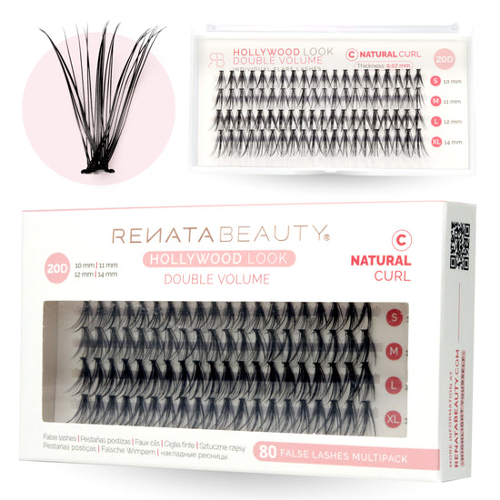 20D DOUBLE Volume Flare Lashes 80τμχ Πολυσυσκευασία