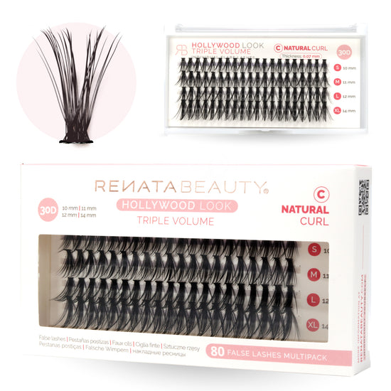 30D TRIPLE Volume Flare Lashes 80τμχ Πολυσυσκευασία